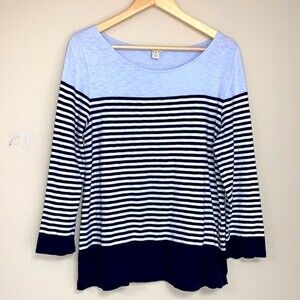 J. Crew Preppy Striped Women’s XL Nautical Soft Long Sleeve Blouse Tee Shirt Top